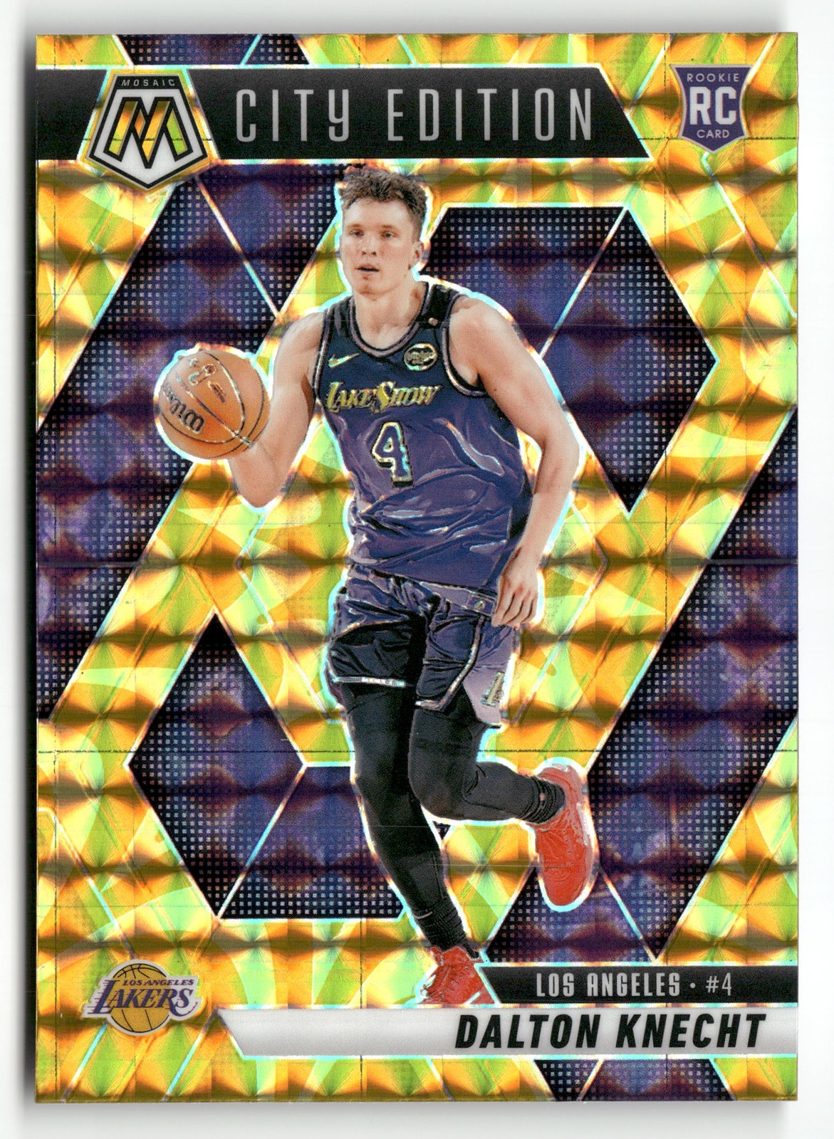 2024-25 Panini Mosaic #271 Dalton Knecht Reactive Yellow Mosaic