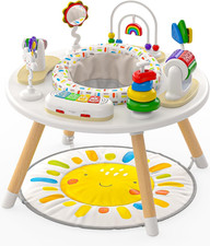 4-In-1 Baby Activity Center | Montessori-Inspired Design | 8 Interactive Toys |