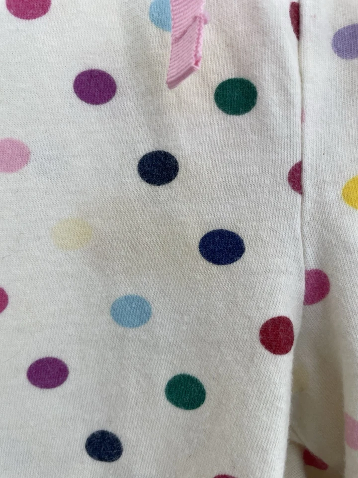 Nautica Women's Colorful Rainbow Polka Dot Cotton Adjustable Sleepwear Cream S - Image 3 of 4