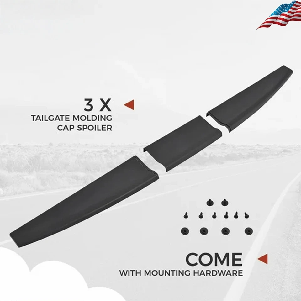 Fits Dodge Ram 1500 2500 3500 09-19 Tailgate Top Protector Molding Cap Spoiler - Image 2 of 4
