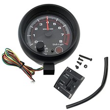 DEVMO Inch Car Tachometer Tacho Gauge Meter 0-8000 12V RPM with Black
