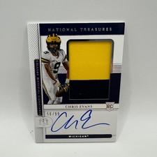 2021 Panini National Treasures Collegiate Chris Evans Auto Patch RC #71 /99 RPA