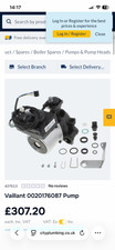 Vaillant ECOTEC PLUS 825 832 835 BOILER PUMP Kit 0020221616 0020176087 Genuine**