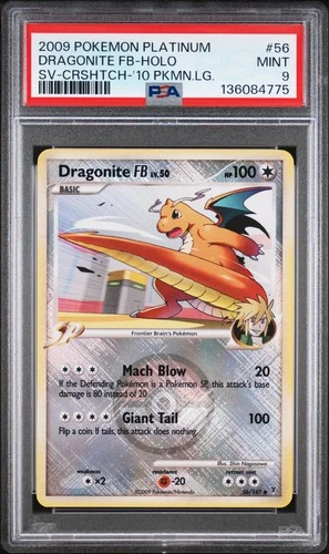 2009 POKEMON PLATINUM SUPREME VICTORS #56 DRAGONITE FB-HOLO PSA 9