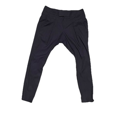 Helmut Lang Tappered Black Pants Front Zip Relaxed Waist Size 12 Grunge Goth