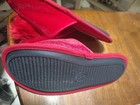 VICTORIA'S SECRET  WOMEN Red Velvet POMPOM SLIPPERS SZ.M Nwot — photo 2