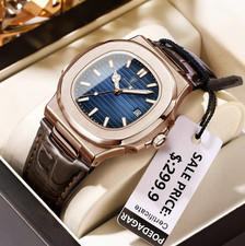 42MM POEDAGAR Quartz Luxury Men's Wristwatch Waterproof Stainless Luminous NEW