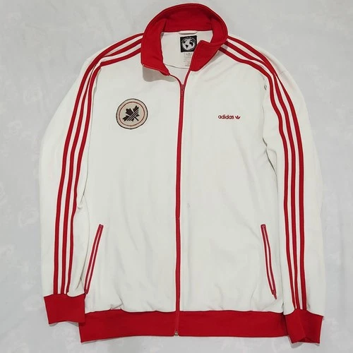 Vintage Adidas Originals Canada Olympics Jacket White Track Top National Sz 2XL - product listing photo