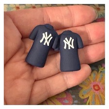 2 Piece NEW YORK YANKEES Baseball Team Silicone Focal Beads DIY Jewelry Pens