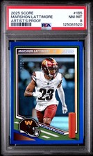 2025 PANINI SCORE ARTIST'S PROOF #165 MARSHON LATTIMORE 15/35 PSA 8