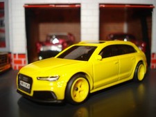 AUDI RS 6 AVANT 2017 edición personalizada 1/64 HW ruedas personalizadas de 6 radios amarillo