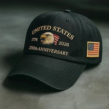 Baseball Cap United States 250th Anniversary Hat Suitable for Multiple Occasion