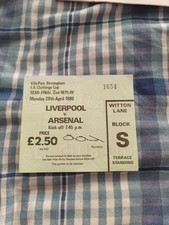 1980 FA Cup Semi-Final 2nd Replay Liverpool v Arsenal at Hillsborough Stadium 17
