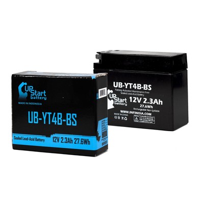 YT4B-BS Battery Replacement (2.3Ah, 12v, Sealed) Factory Activated, Maintenan...
