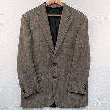 VTG Ralph Lauren Blazer Jacket Men's 40R Brown Herringbone Old Money USA 90s