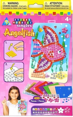 Sticky Mosaics Mosaik Bild Kinder Kreativ Bastelset Kaiserfisch Bausatz Fisch