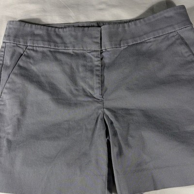 LOFT womens grey The Riveria Short flat front 6'' inseam chino shorts - size 2