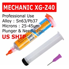 MECHANIC XG-Z40 10cc Syringe Solder Paste Flux Sn63/Pb37 25-45um 10cc Tested
