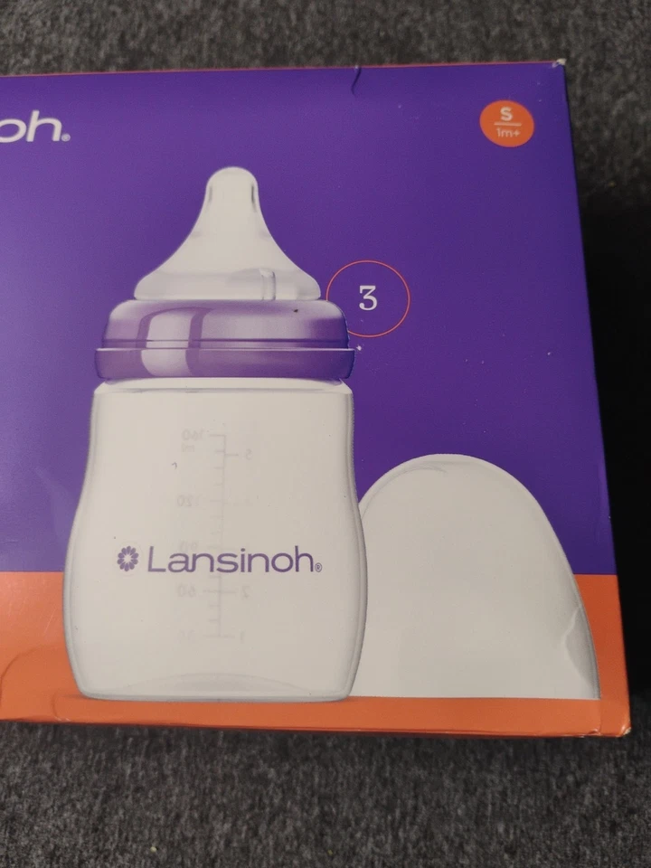 Lansinoh Anti-Colic Slow-Flow Nipples Feeding Baby Bottles 1 Month+ 5oz 3 Pack - Image 4 of 4