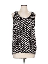 Halogen Women Black Sleeveless Blouse L