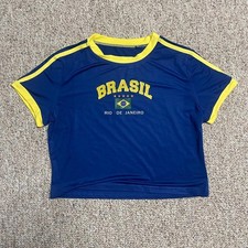 Brazil Crop Top Rio de janeiro Brasil sports Womans Small Vacation top