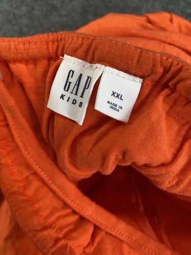Gap Kids Chambray Girls Halter Dress Size XXL Orange Smocked Sundress Tiered - Picture 5 of 9