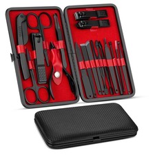 Set, Pedicure Kit, Nail Clippers, Professional Grooming Kit, Nail Tools 18 In 1