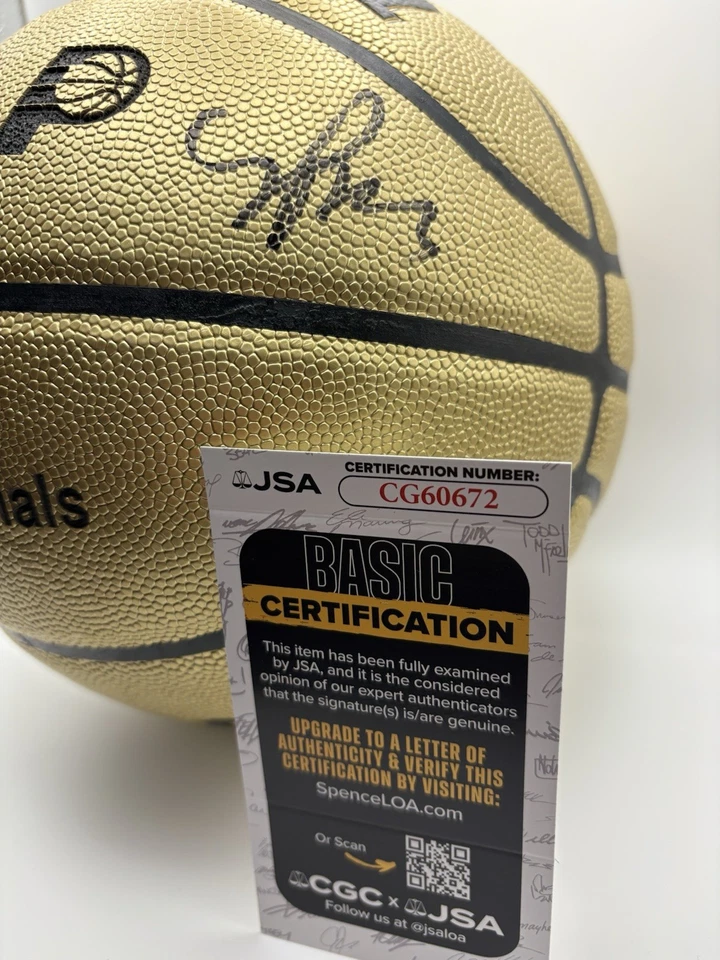 Pascal Siakim Signed 2025 NBA Finals Ball JSA COA Indiana Pacers ECF MVP - Image 3 of 4