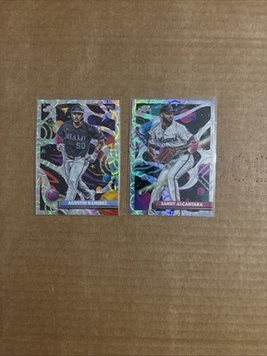 2025 Topps Chrome Cosmic Agustin Ramirez Sandy Alcantara Nucleus Refractor (2)