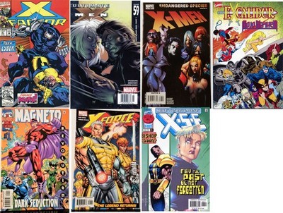 X-Men Mixed Lot of 7 - Magneto, X Force, X Factor, Excalibur, X-S-E VF & Up
