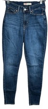 Levis Signature High Rise Skinny Jeans Size 2M Womens 26x30 Dark Wash Blue Denim