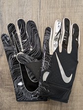 Nike Vapor Jet Football Gloves Adult Medium Black White Grip Receiver Gloves