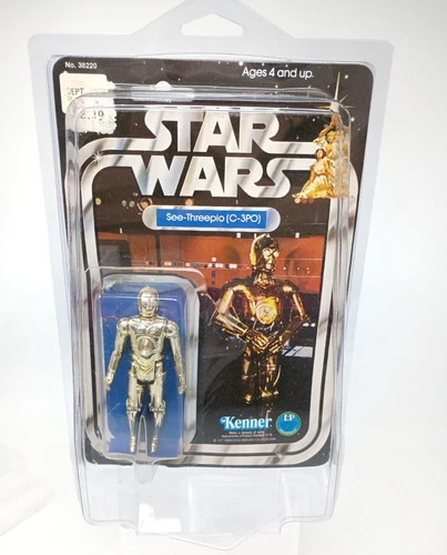 Vintage Kenner 1978 SEE-THREEPIO (C-3PO) 12 Card Back with Star Case