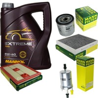Mann Inspektionspaket 5L Mannol Extreme 5W-40 FüR VW Polo 1.2 TSI 16V 1.4 Skoda