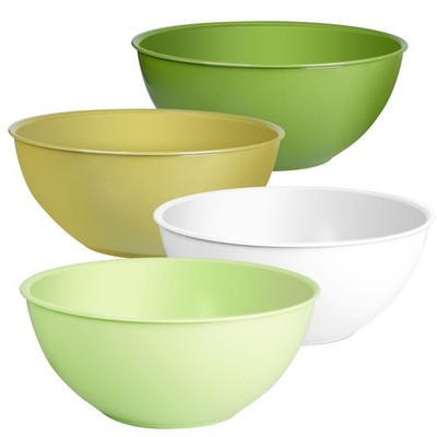Greentainer 4-Piece Plastic Mixing Bowl Set, 113oz Lightweight Serving Bowls,...