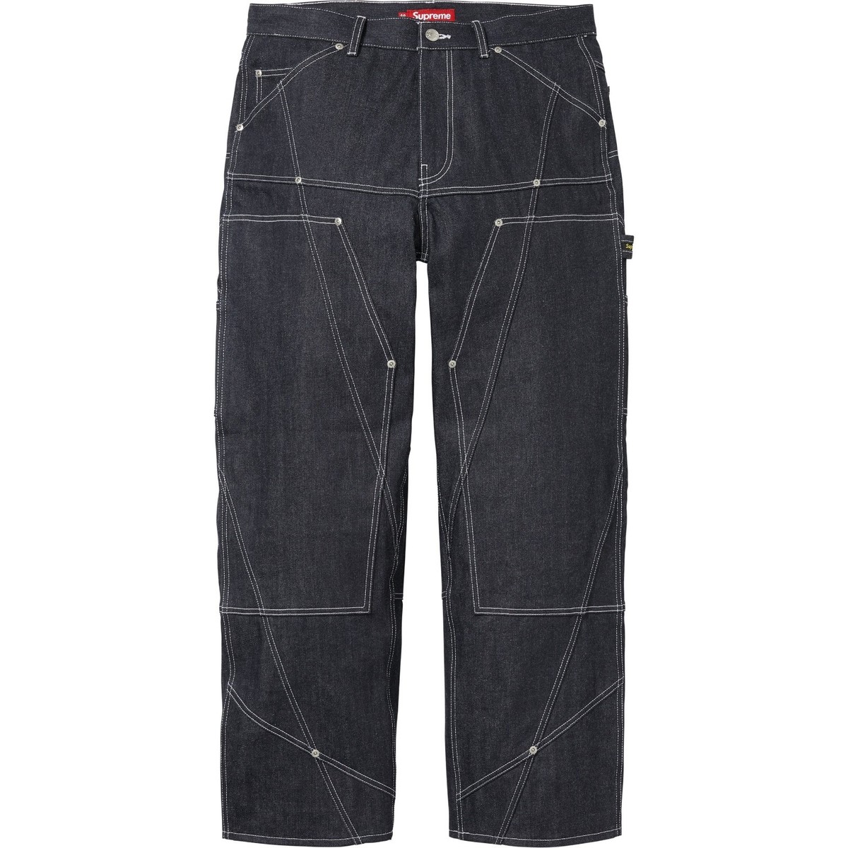 Supreme Contrast Stitch Double Knee Painter Jean 3colors 26SS | eBay