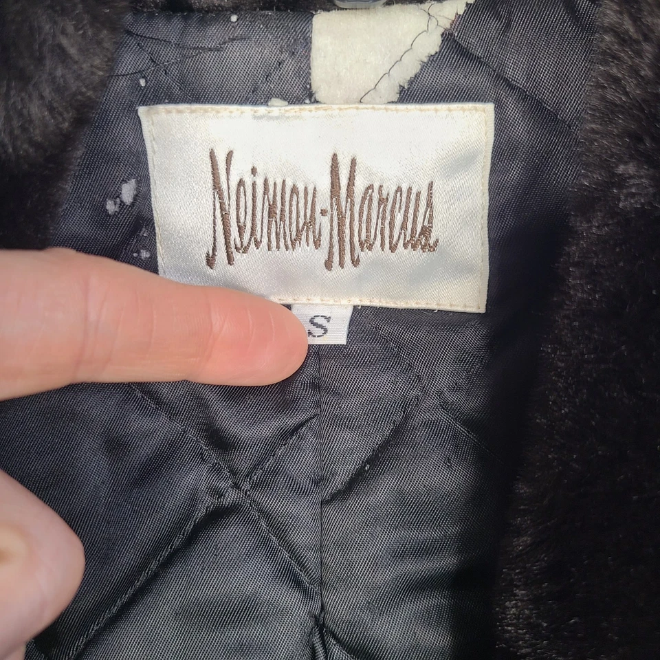 Abrigo Chaqueta Corta De Colección Años 60 Neiman Marcus Penny Lane Flecos Cuero Talla Pequeña Foto 3 de 4
