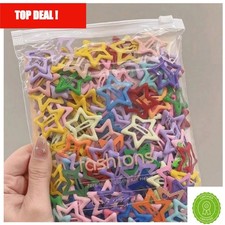 Colorful Star BB Hair Clips Y2K Metal Snap Barrettes for Women