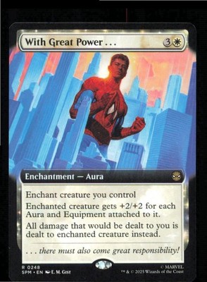 With Great Power... Extended Art 248 Marvel's Spider-Man Magic: The Gathering NM