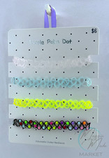 New Purple Polka Dot Adjustable Choker Necklace Set   4 Bright Retro Colors