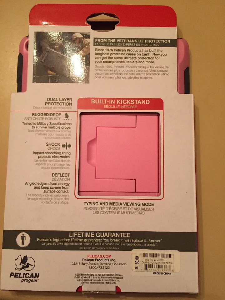 Nueva Funda Protectora Resistente Pelican Voyager con Pata de Cabra para iPad Air 2-Rosa/Gris Foto 2 de 4