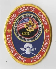 2001 National Jamboree Food Service Group-Central Staff Food Service Patch YLW B
