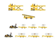 (Rare)1:400 Fantasy Wings Aircraft Model Cargo GSE Diecast Set  (DHL/UPS/Fedex)