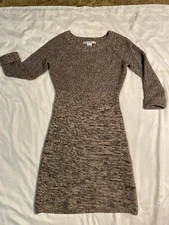 Women’s Maggy London Sm Brown/Tan Wool Mixture Sheath Sweater Dress