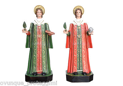 Saint Cosmas And Damian Fiberglass Statue 80 Cm (31.50'') With Glass Eyes