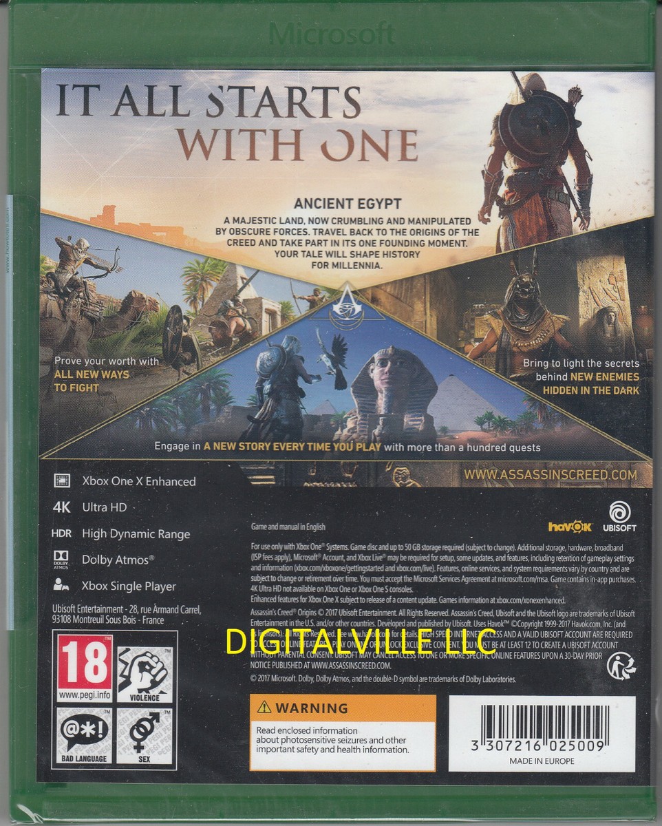 Assassins Creed Origins Xbox One Brand New Factory Sealed