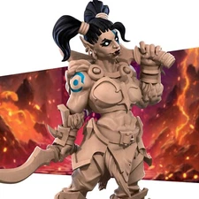 Orc Rogue by Bite the Bullet 3D Printed Resin D&D Miniatures Female Pathfinder