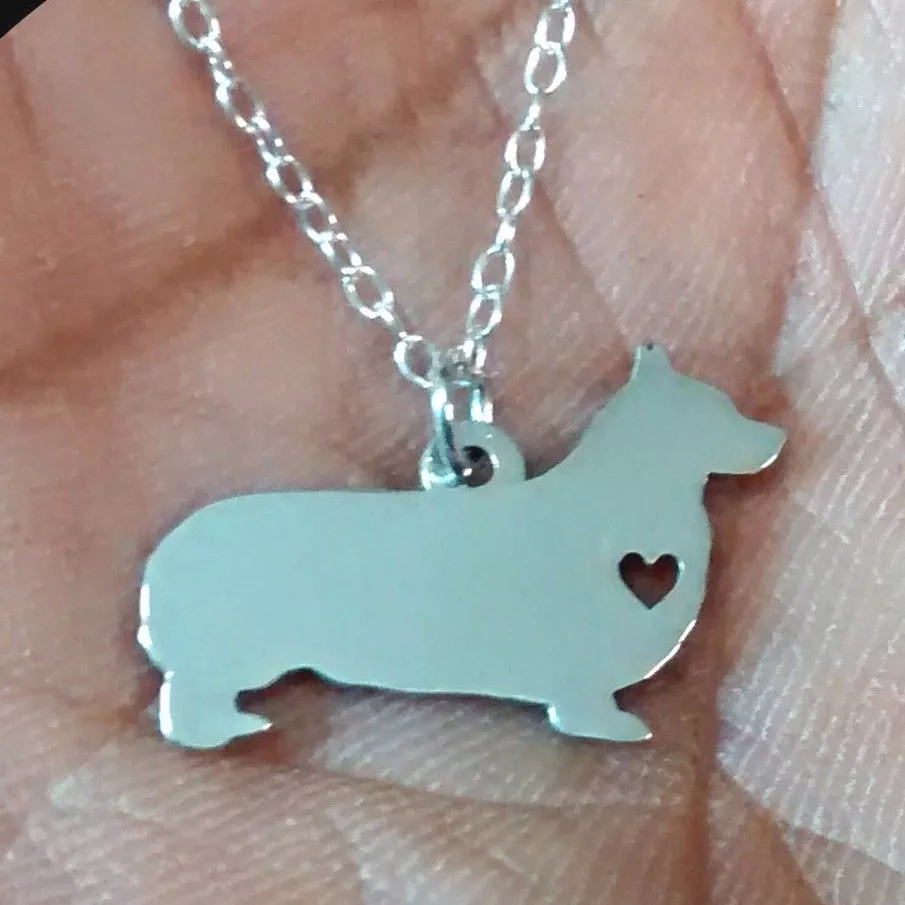 Corgi Necklace Sterling Silver Jewelry Gold Rose Gold