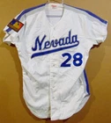 UNIVERSITY OF NEVADA WOLFPACK (at Reno) 1994 GAME WORN BASEBALL JERSEY #28