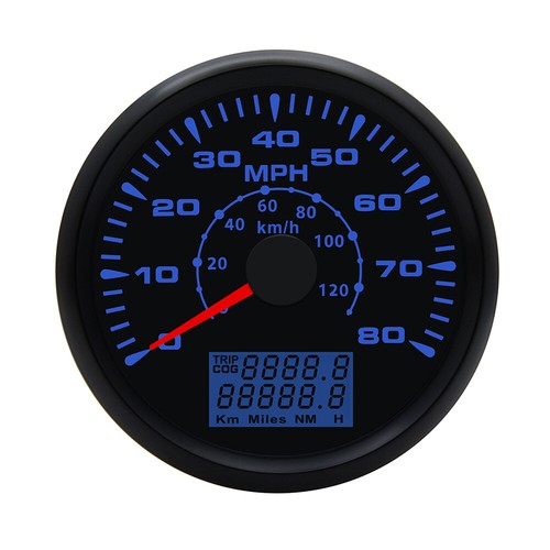 85mm Digital GPS Speedometer Gauge 0-80MPH 0-120Km/h Odometer For Car Boat Truck - Picture 7 of 18